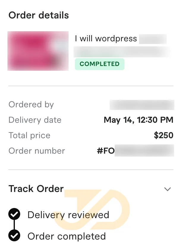 Fiverr Earning Proof by WordPress skill | JD The Web | Malik Muhammad Junaid