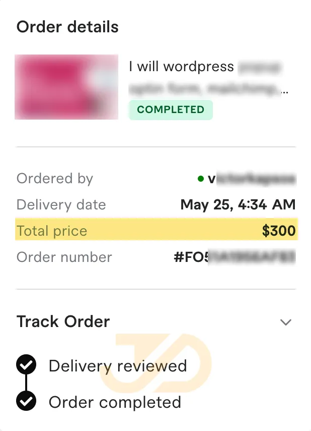 Fiverr Earning Proof by WordPress skill | JD The Web | Malik Muhammad Junaid