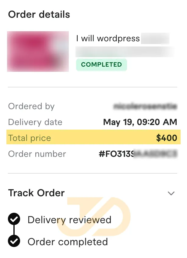 Fiverr Earning Proof by WordPress skill | JD The Web | Malik Muhammad Junaid